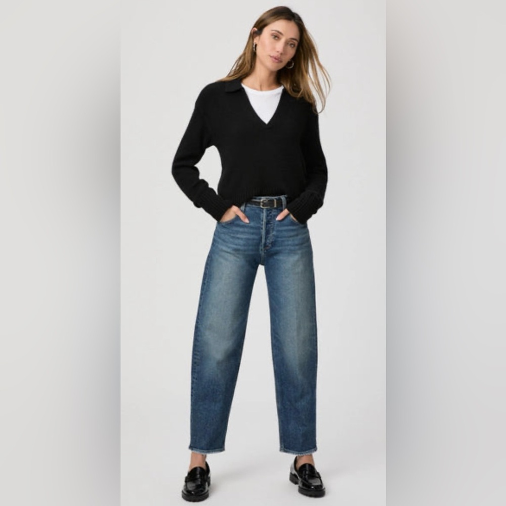 PAIGE Alexis High Rise Ankle Barrel Jeans